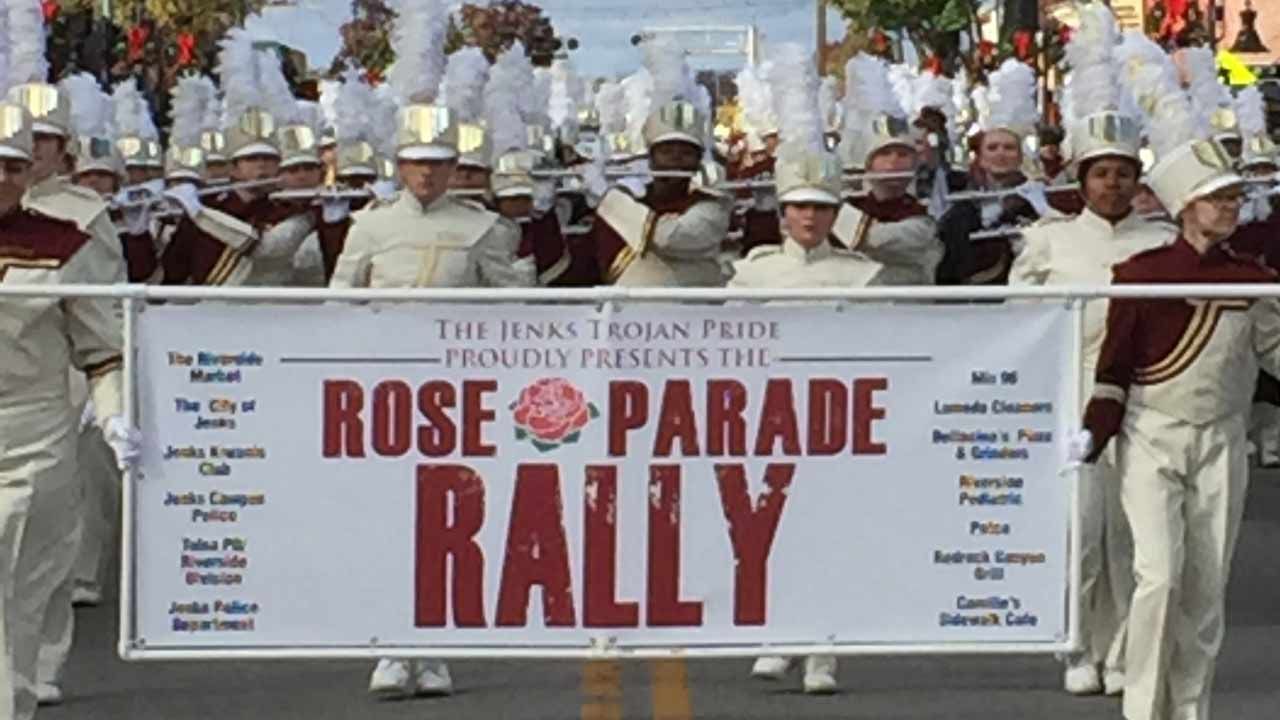 Jenks Trojan Pride Band Leads Way In Christmas Parade