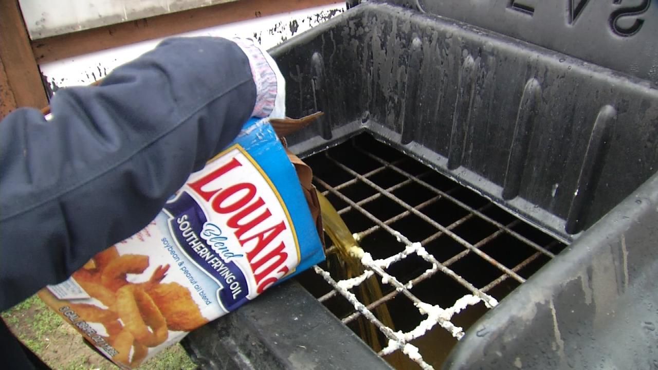 City Of Tulsa Holds Cooking Oil Disposal After Thanksgiving