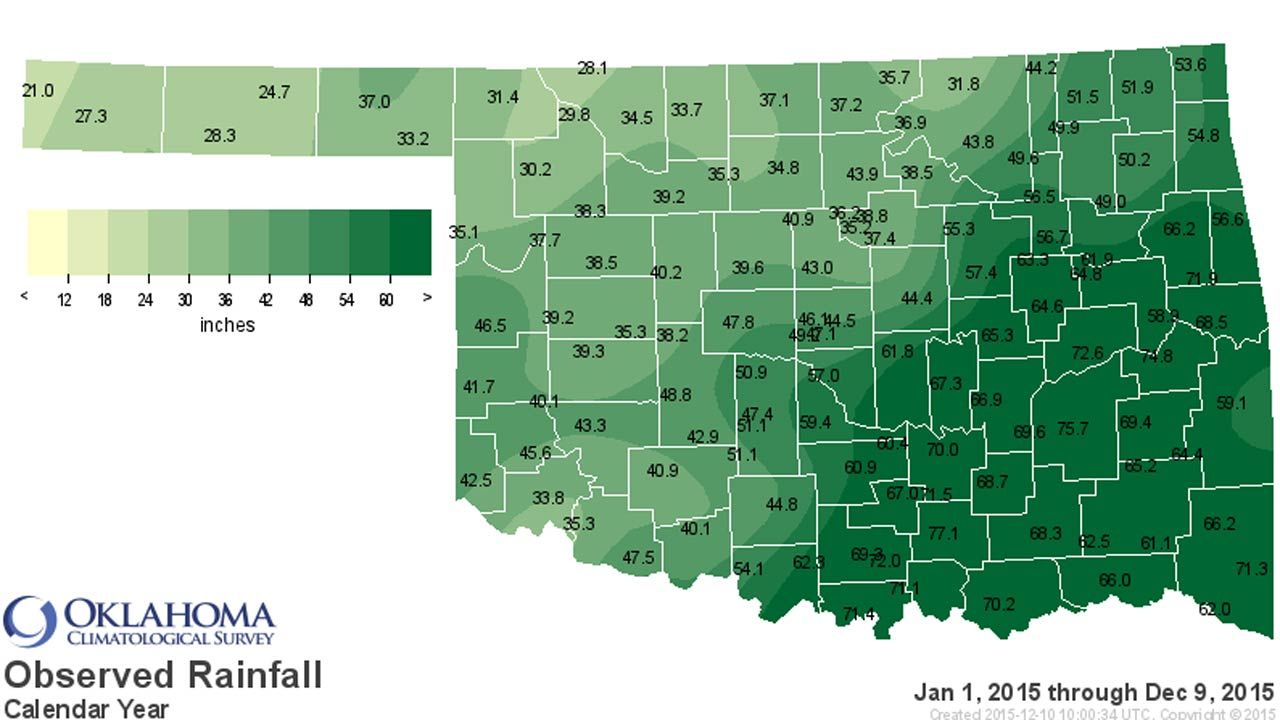 2015 Becomes Wettest Year In Oklahoma History
