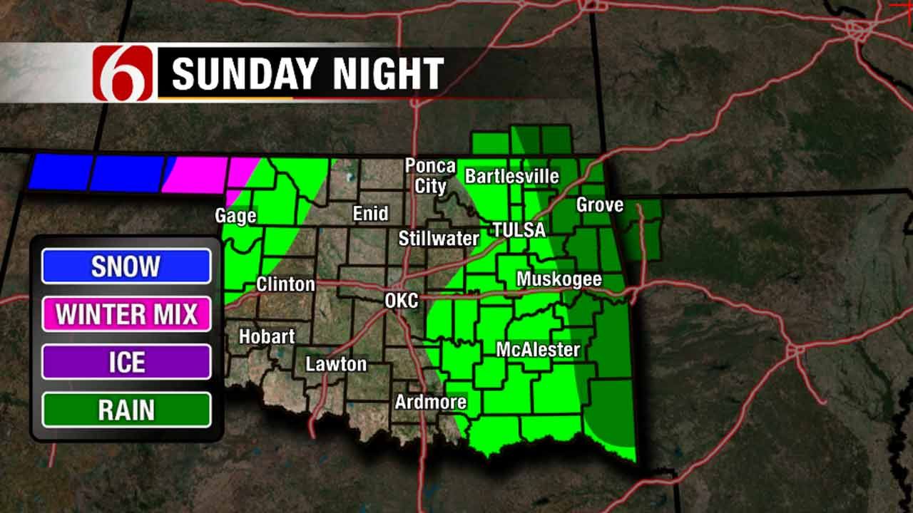 Rain Moves Out, Cooler Temperatures Move Into Tulsa Area