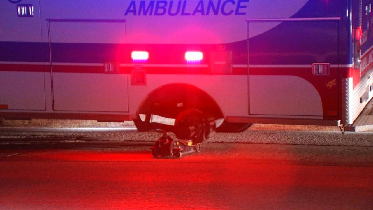 Wheel Falls Off Ambulance, Causes Car Crash In Tulsa