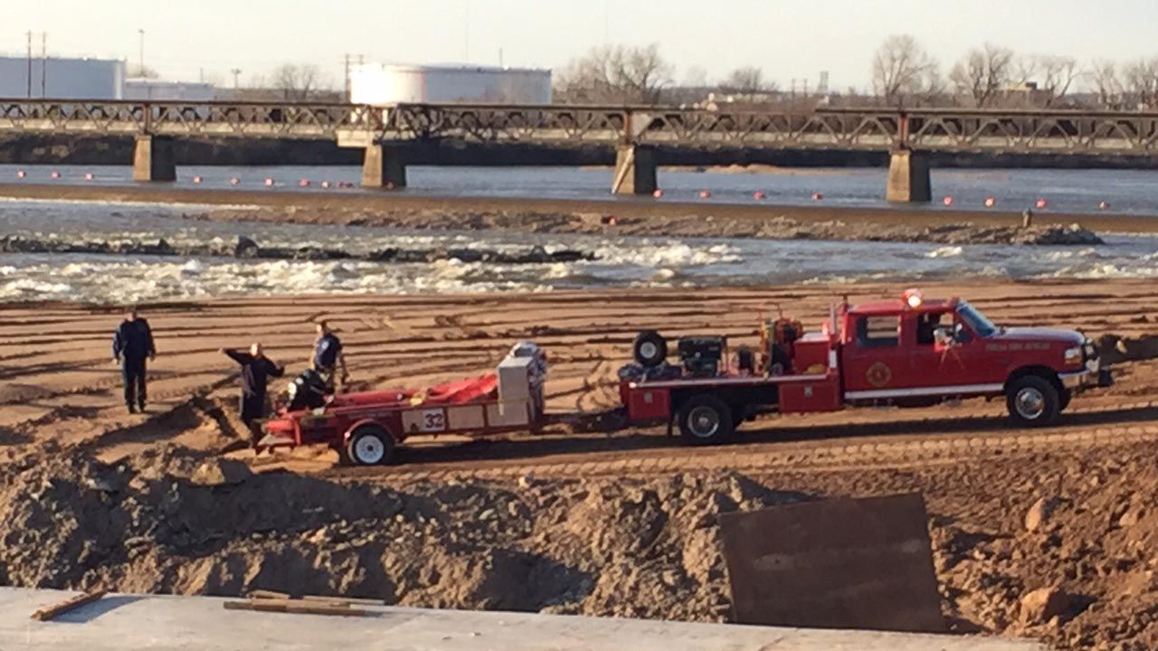 Tulsa Firefighters Rescue Fisherman In Rising Arkansas River