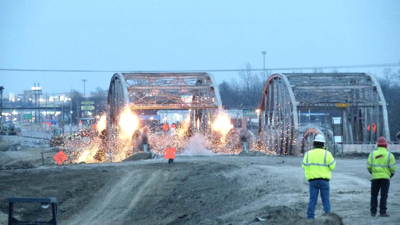ODOT Takes Down Bridge Over Bird Creek With Explosives