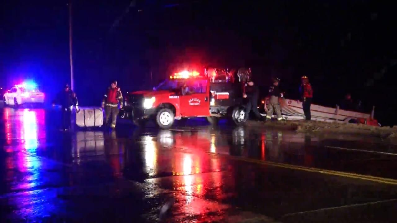Couple Clinging To Tree Line Rescued From Flooded Sapulpa Creek