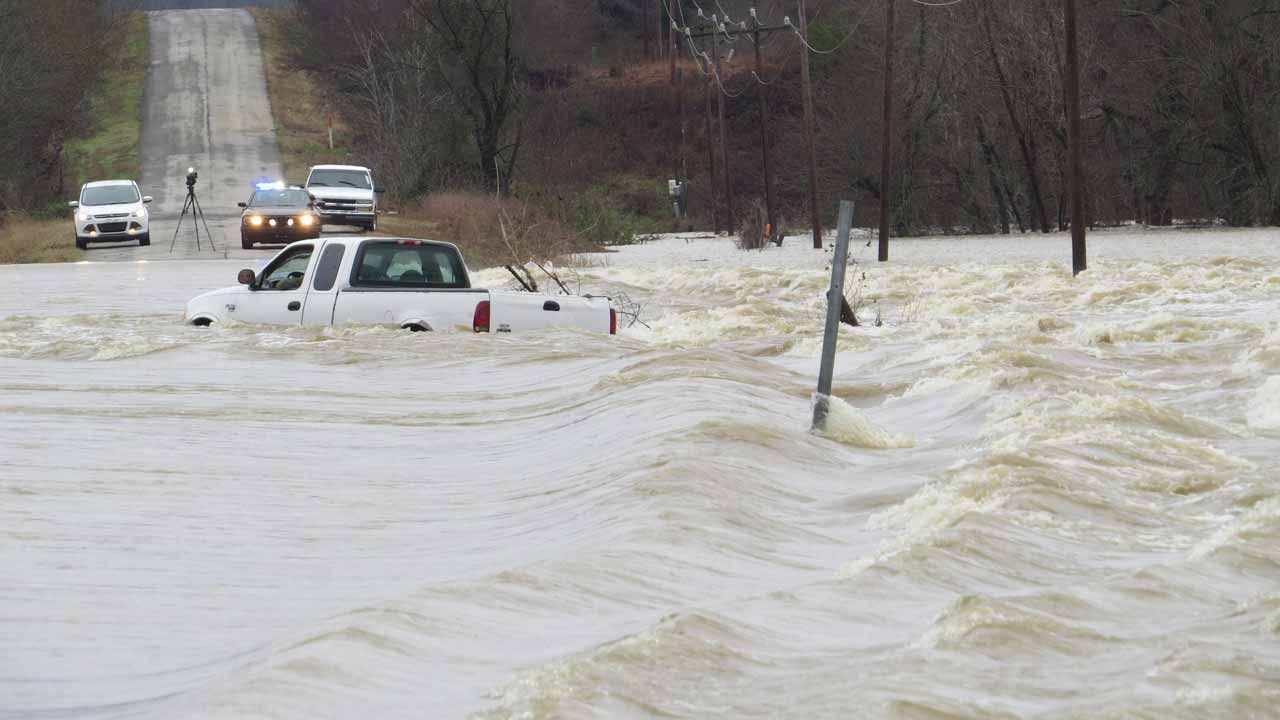 Cameron Man Rescued After High Waters Sweep Truck Off Road