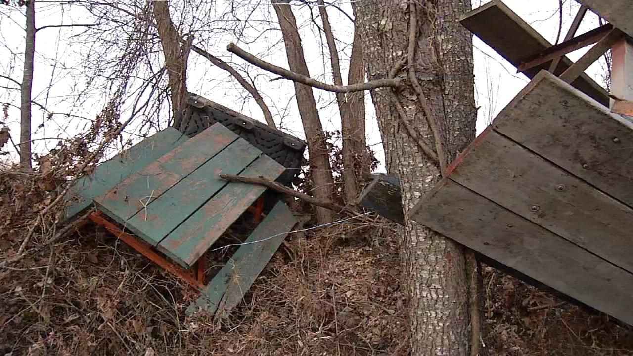 Floodwaters Make Mess Of Areas Along Illinois River Near Tahlequah