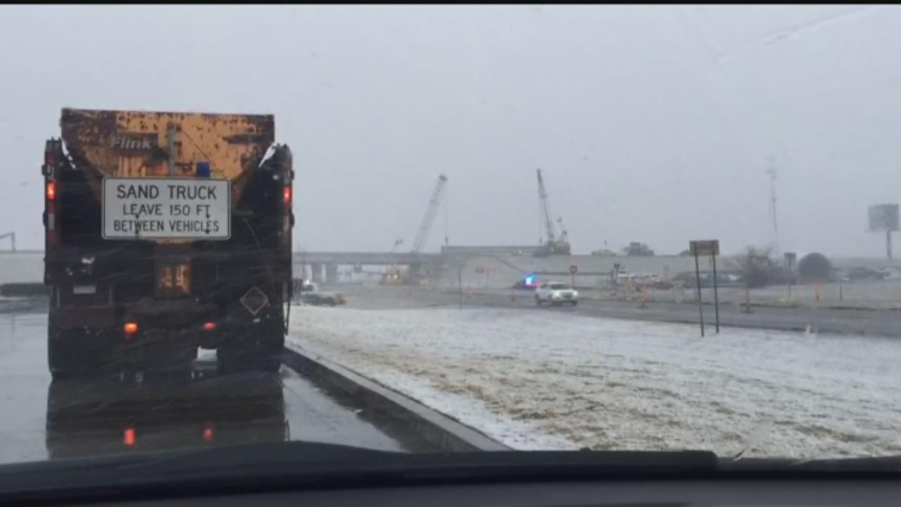 Crews Treating Roads In Oklahoma Winter Weather