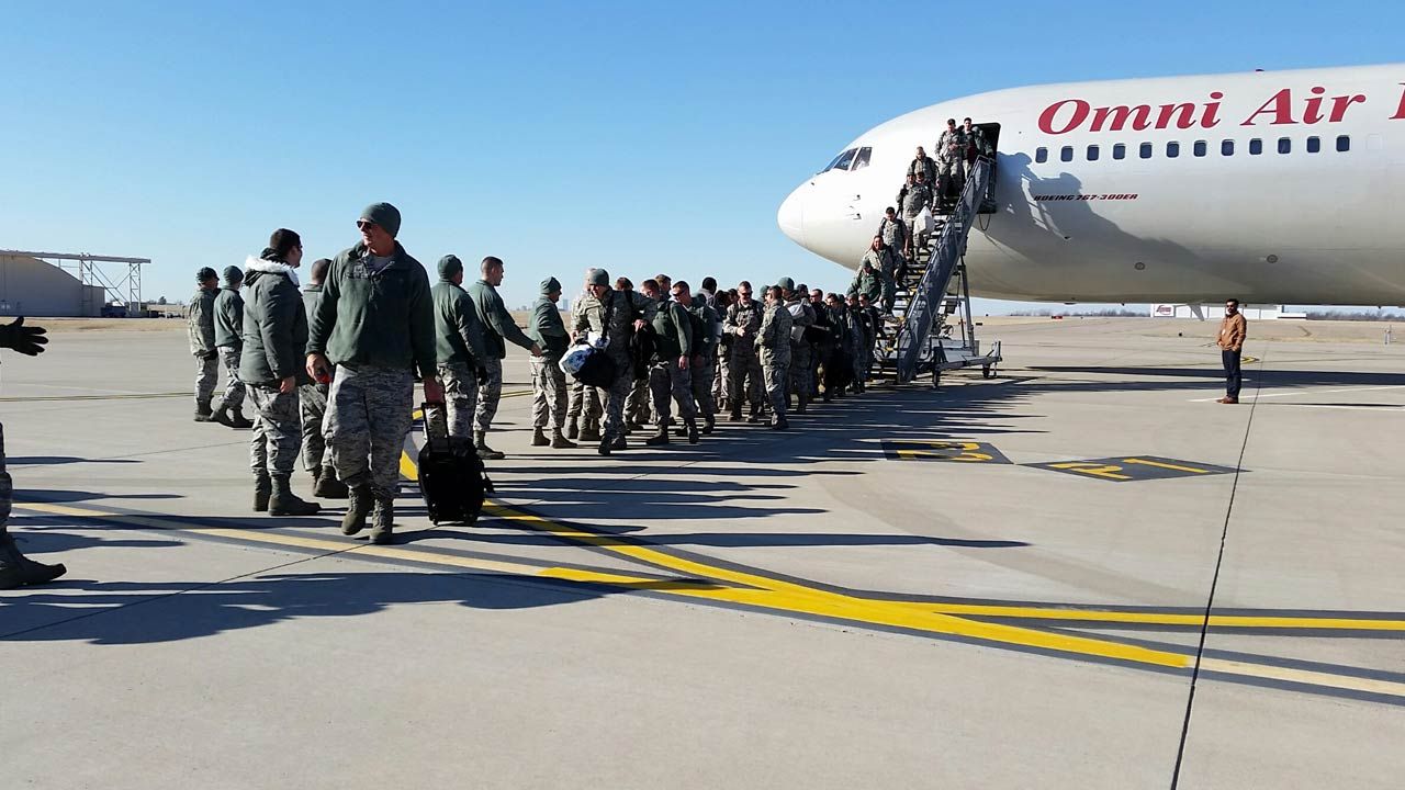 Oklahoma Air National Guard Members Welcomed Home In Tulsa