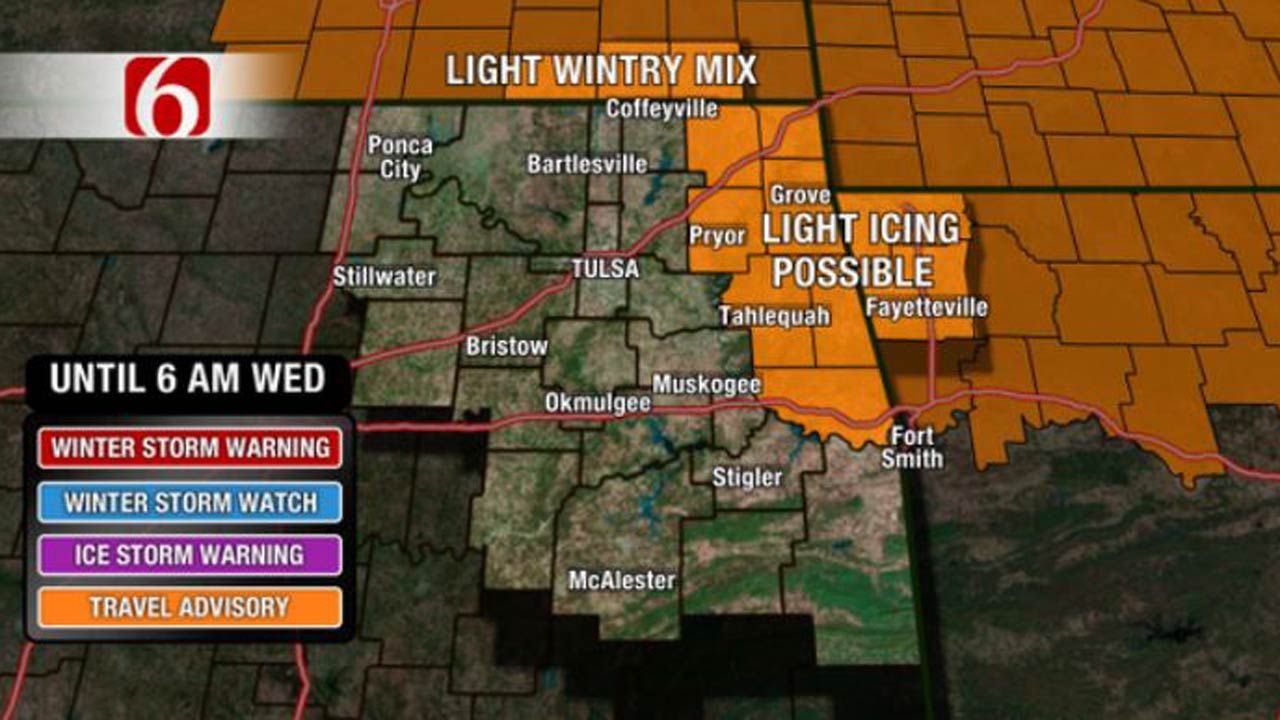 Winter Weather Advisory Issued For Far Northeast Oklahoma