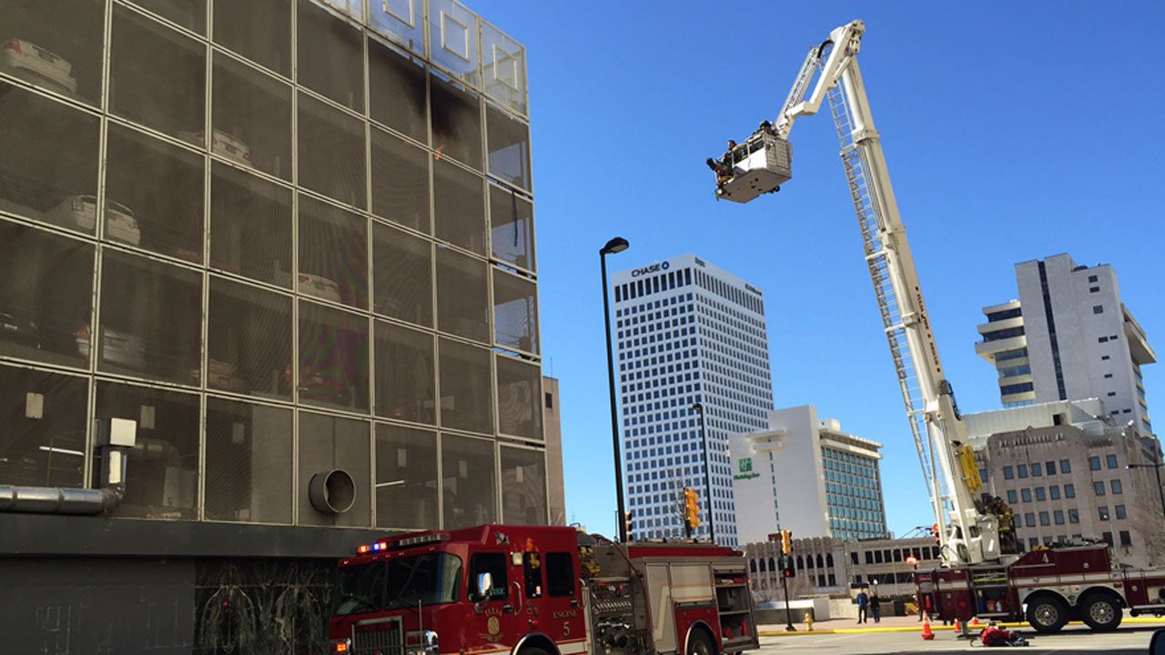 Vehicle Catches On Fire In Downtown Tulsa Parking Garage
