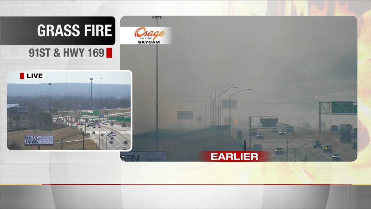 TFD Puts Out South Tulsa Grass Fire Near School