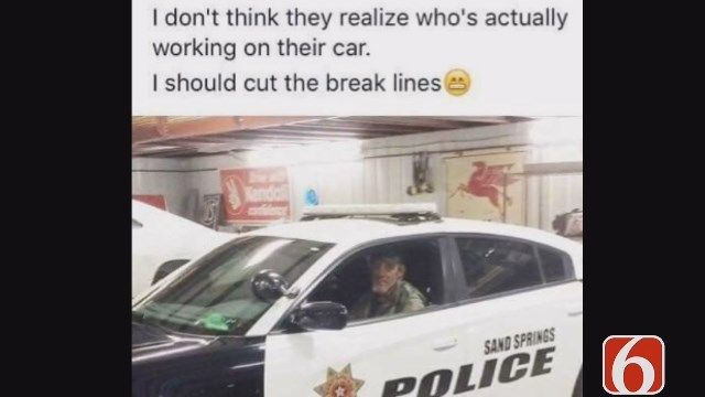 Man Loses Job Over 'Threat' Against Sand Springs Police Vehicle