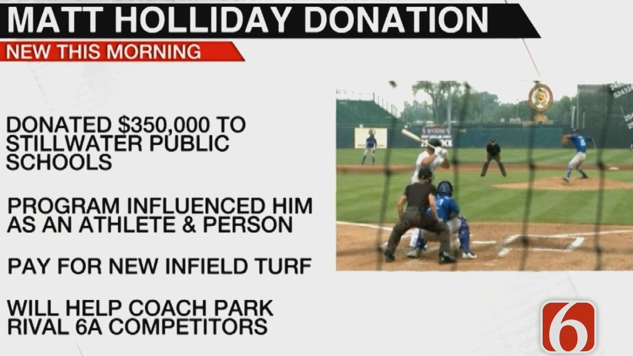 Oklahoma Great Matt Holliday Giving Back To Stillwater News On 6